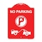Signmission No Parking No Parking and Tow Truck, Red & White Aluminum Sign, 18" x 24", RW-1824-23818 A-DES-RW-1824-23818 - alternate 1